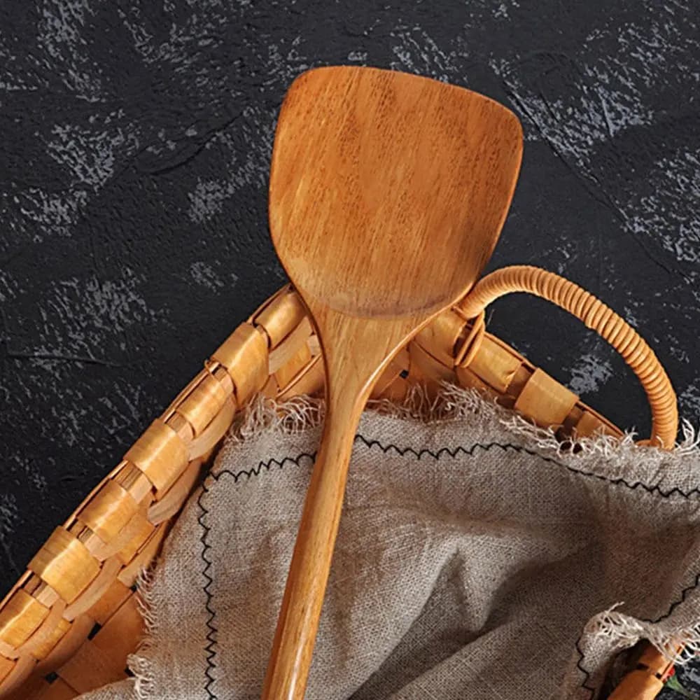 Wok hand spoon kitchen tool pan tools supplies wooden shovel lathes cooking tools spatula