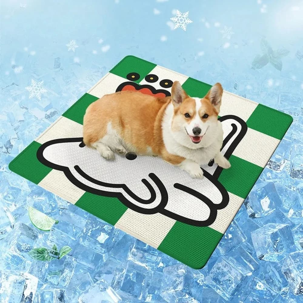 Tappetino Refrigerante Riutilizzabile per Animali Domestici, Antiscivolo in Seta Ghiacciata, Tappeto Estivo per Cani e Gatti, Accessori per Animali, 1 Pezzo