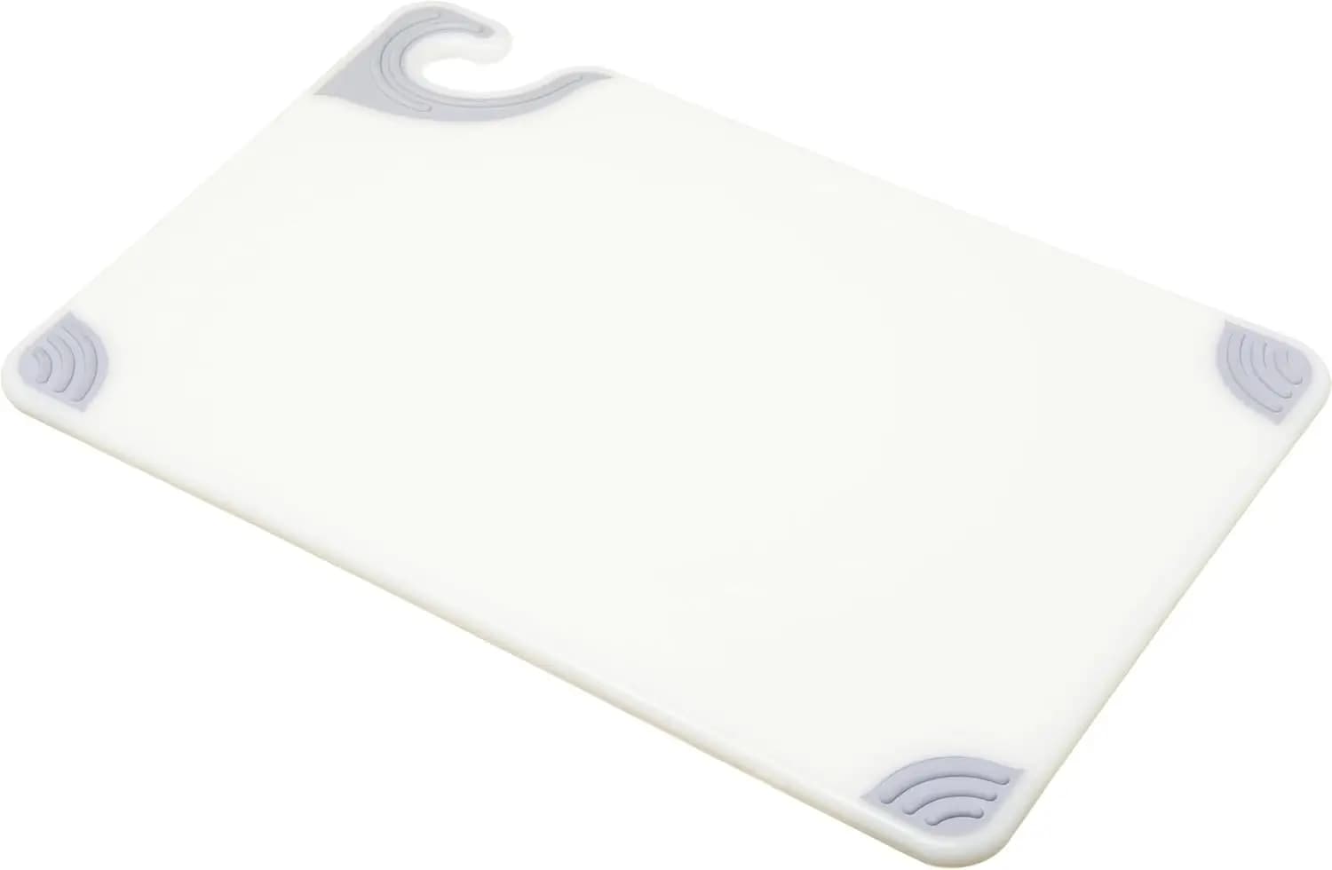Tagliere in Plastica Bianca 12x18 Pollici con Gancio di Sicurezza, Resistente e Facile da Pulire per Uso in Cucina