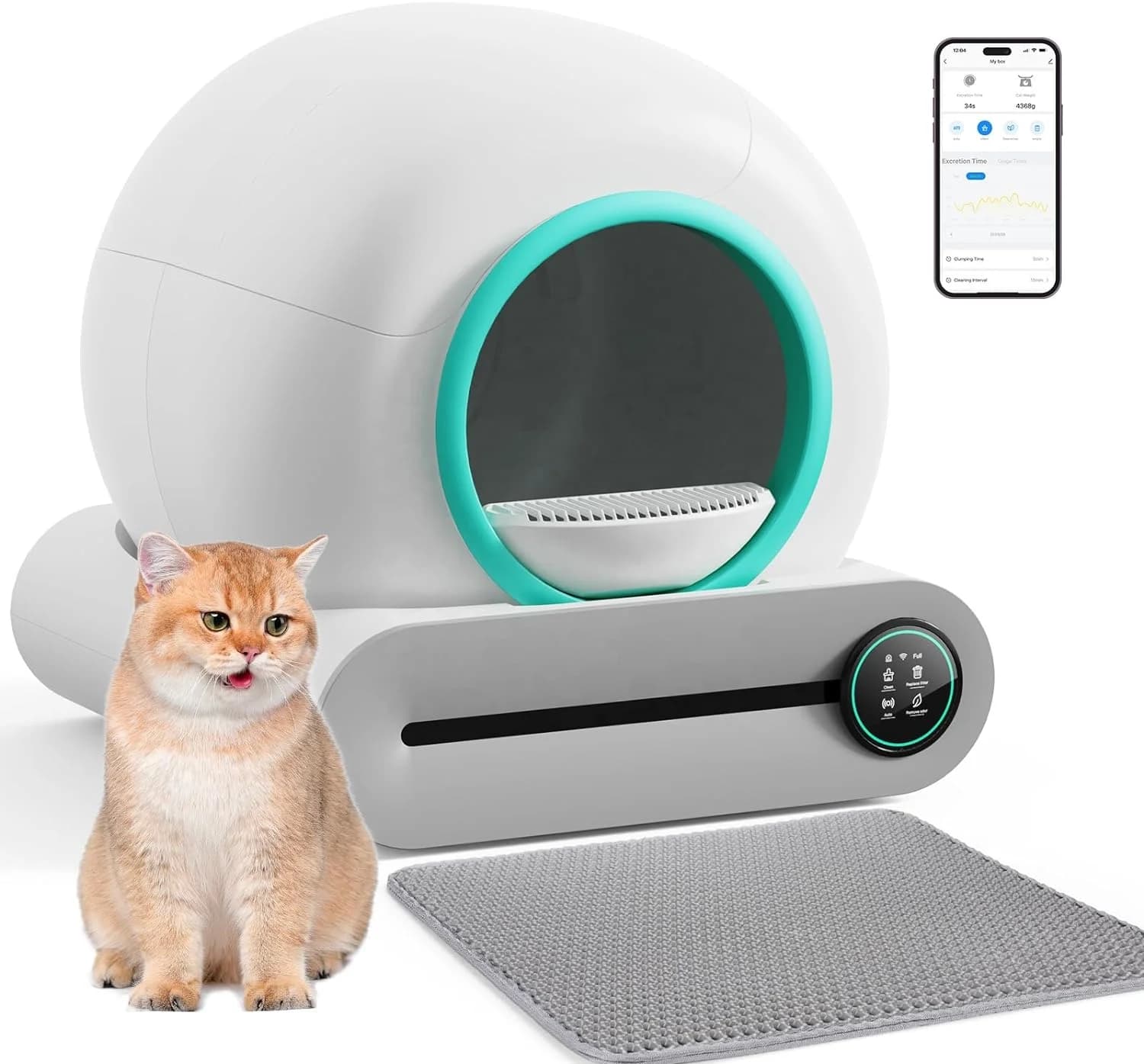 Smart Self Cleaning Large Stainless Steel Cat Litter Box Enclosed Automatic Electric 9l Cat Litter Box