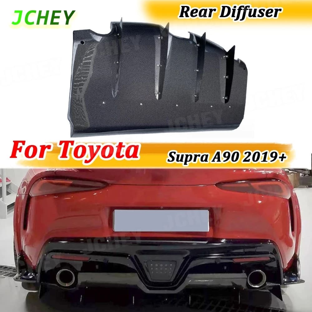 Diffusore Posteriore in Fibra di Carbonio JCHEY per Toyota Supra A90 2019+ Estensione Paraurti Posteriore in FRP Stile VRS Kit Carrozzeria