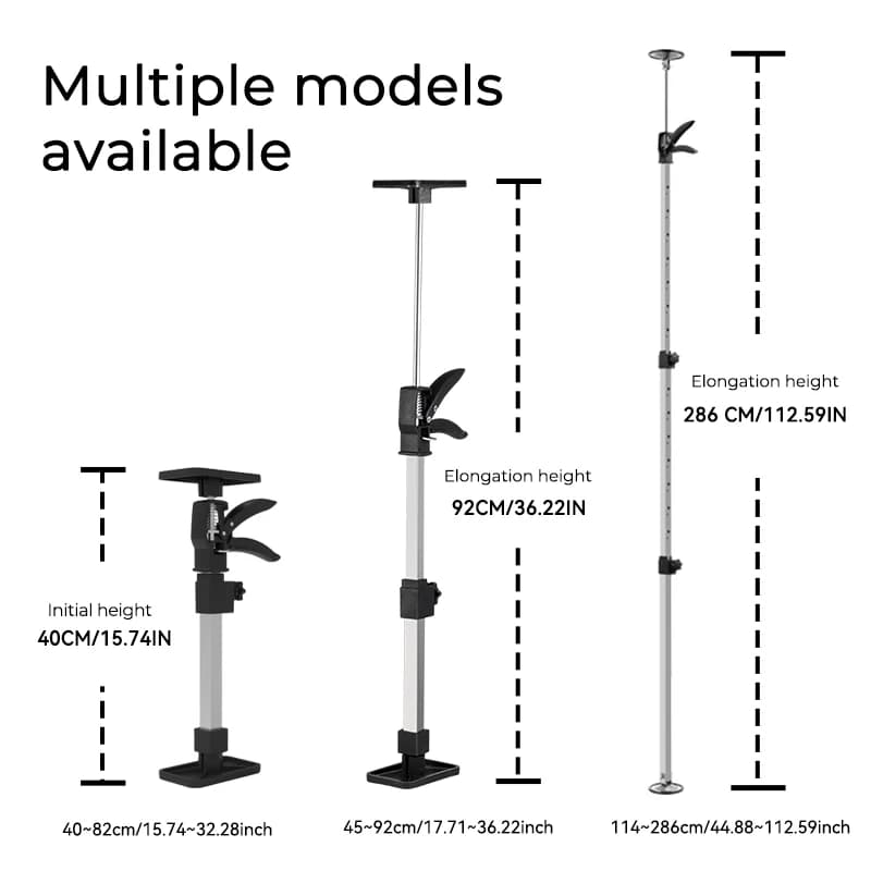 hardness fixed woodworking tools, cabinets, telescopic support rods, support frames, door frames, suspended ceilings,