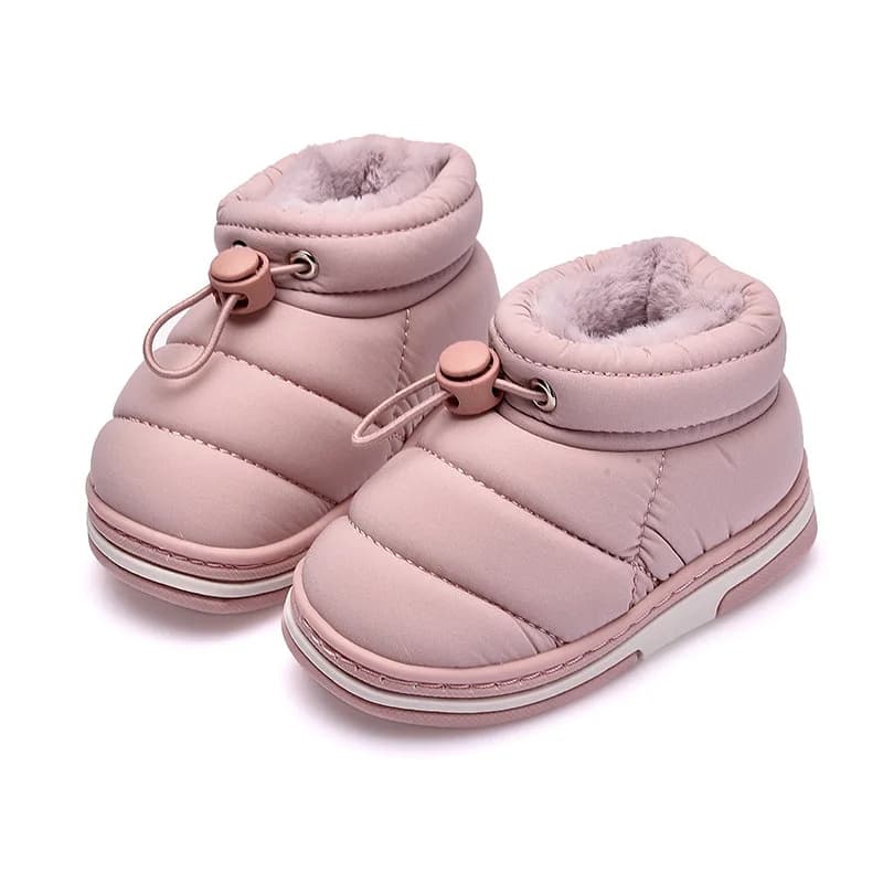 Scarpe da bambina invernali scarpe da casa calde in peluche antiscivolo scarpe da ginnastica per ragazze stivali corti carini mocassini per ragazzi al coperto scarpe di cotone SWB001