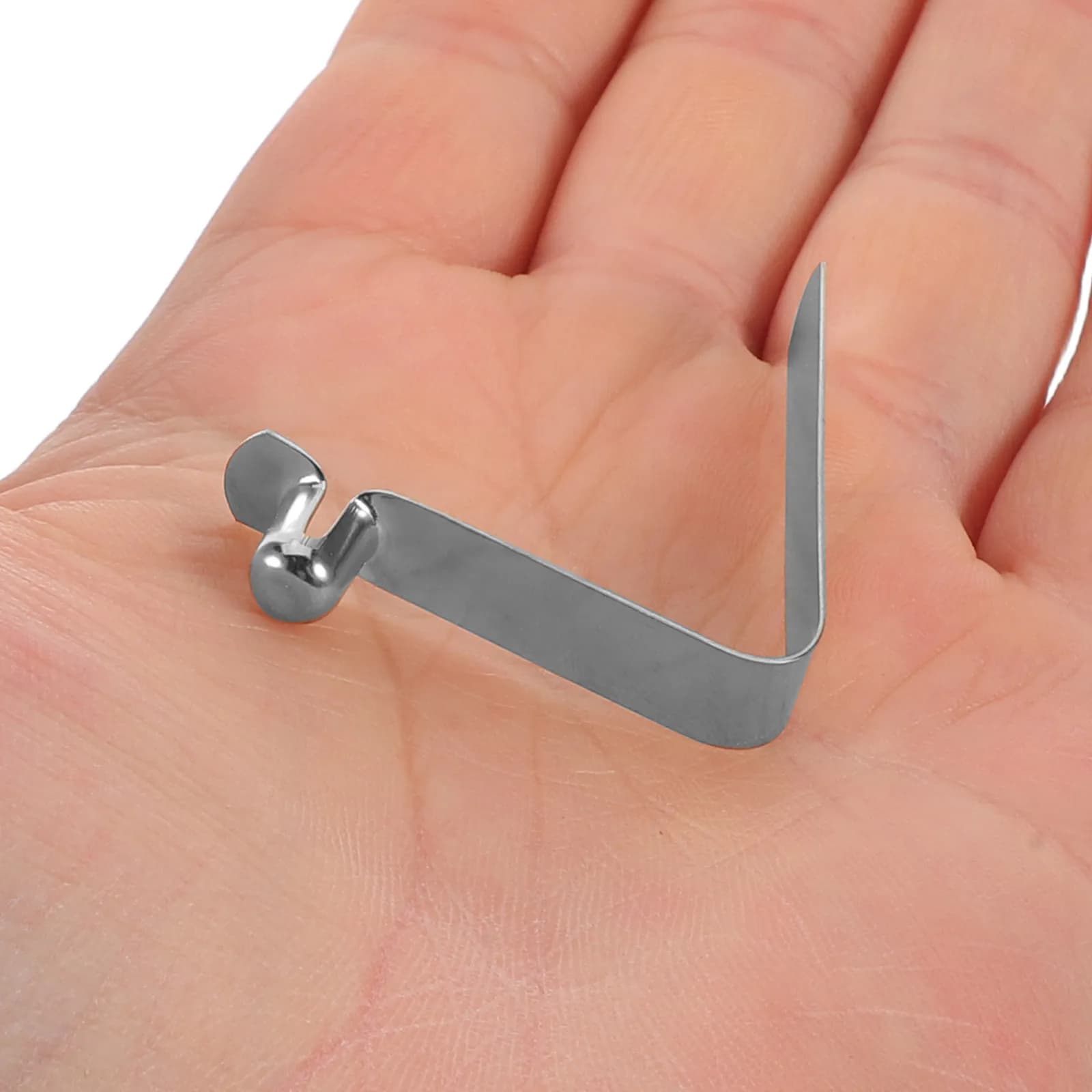 12 Pezzi Clip per Tenda a Molla a Forma di V, Fibbia Telescopica per Esterni, Clip a Scatto per Pagaia da Kayak e Palo da Tenda