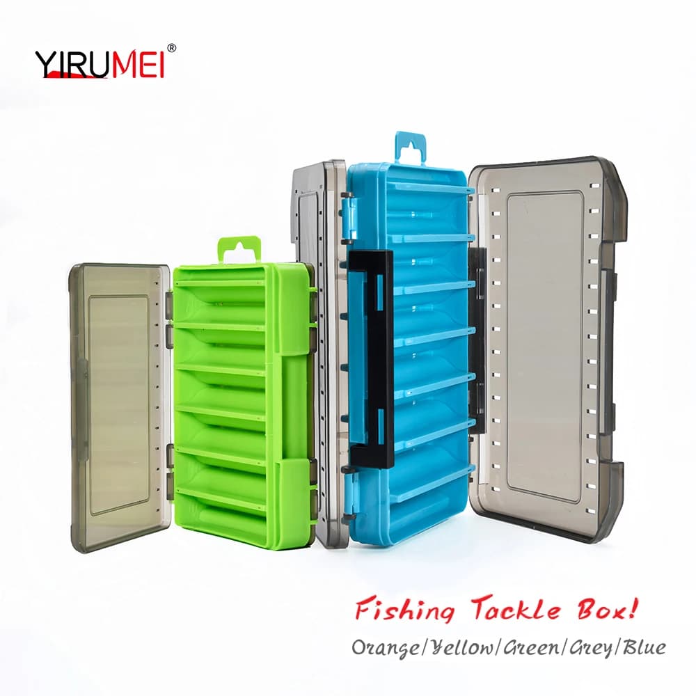 Doublex Sided Fishing Tackle Box 14 Cells Bait Lure Hook Storage Box Fishing Tool Accessories Storage Box for Wobblers