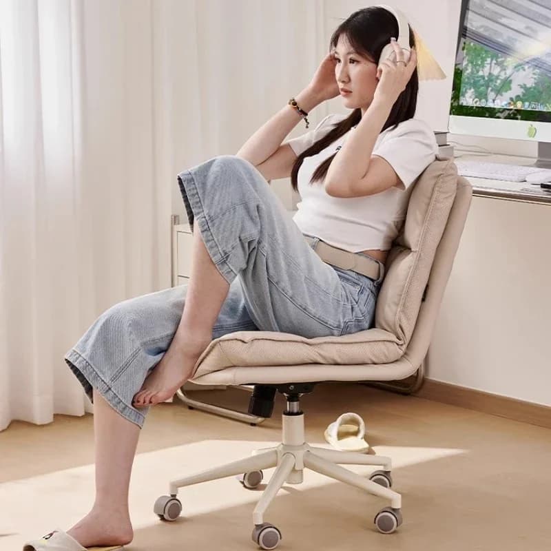 #Gaming Chairs Armchairs Lift And Rotate Makeup Backrest Stool Foldable Chair Armchair Relaxing Chair Home Living Room Furniture