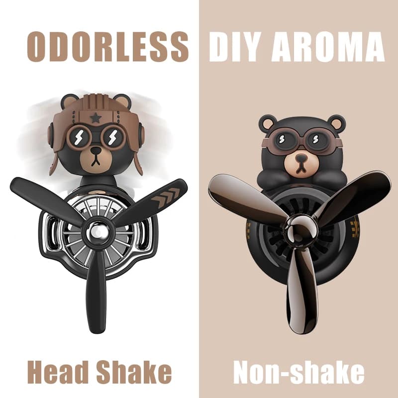 Aroma DIY DIY auto accessories odorless interior decorations air ornament pilot bear deodorants for auto clip of vented man cartoon