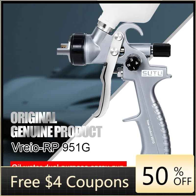SUTU 951G Paint Spray Gun for Touch-Up 1.3MM Caliber Oil Paint Finish Painting Gun Pneumatic Tools