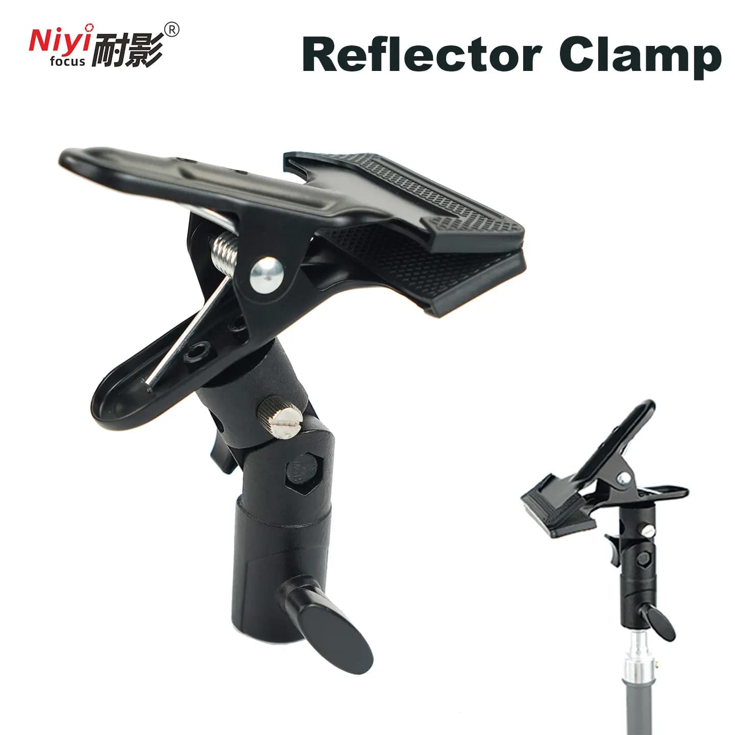 Reflector Clamp 1/4 3/8 Swivel Screw Adapter Light Clip for Reflector Studio Photo Frame Phon Multiple Corner Adjustment