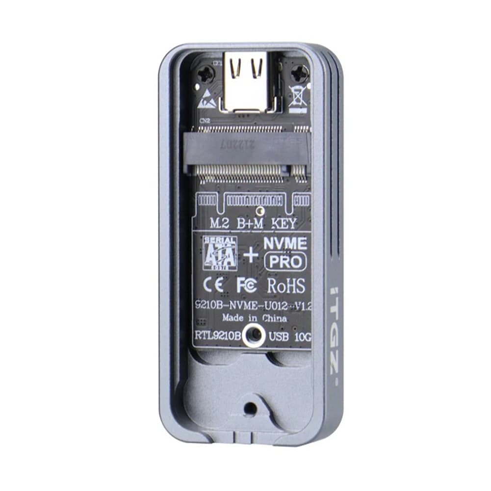 Case esterno per SSD M.2 NVMe/NGFF, custodia USB 3.2 Gen2 in lega di alluminio per SSD M-key 2230/2242