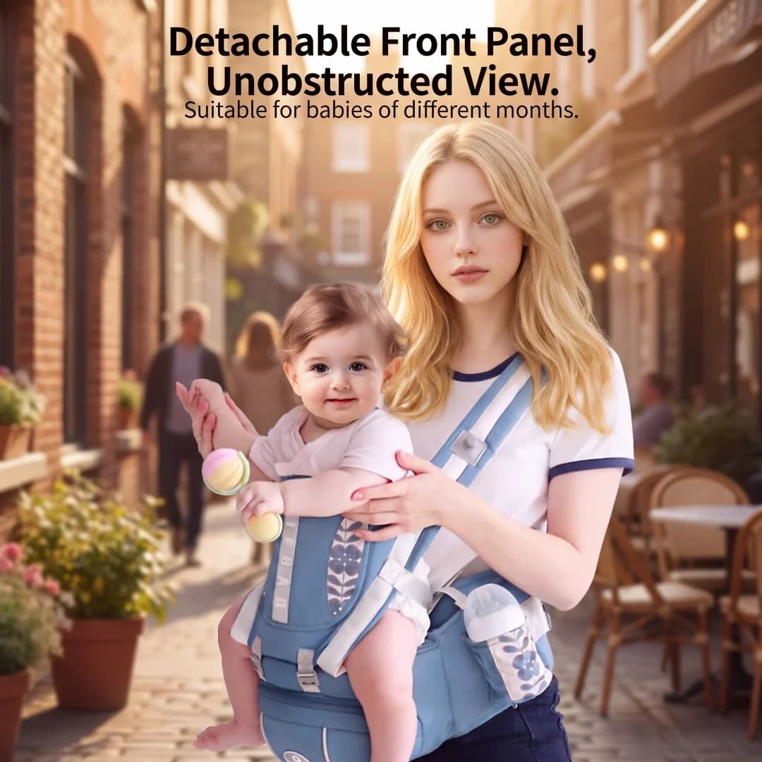 Baby sling and waist stool, lightweight for all seasons, a multi-functional lightweight cradle for carrying babies when out and