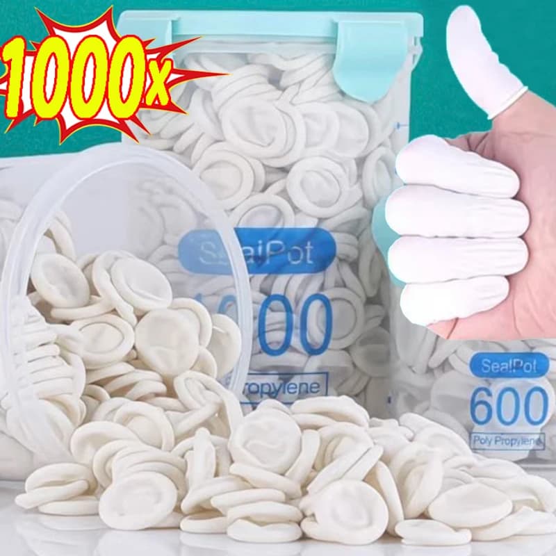 100/1000 pezzi guanti protettivi monouso per la punta delle dita guanti in lattice antistatici antiscivolo in gomma naturale per guanti industriali