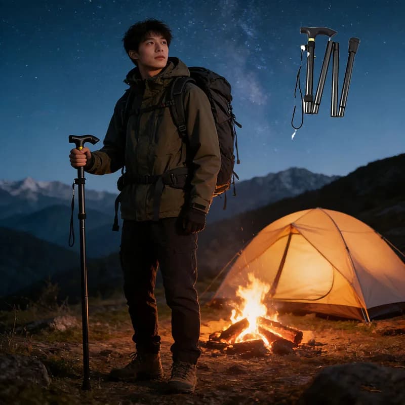 Ultralight Premium Telescopic Trekking Sticks for Nordic Walking, Camping and Hiking, Easily Foldable