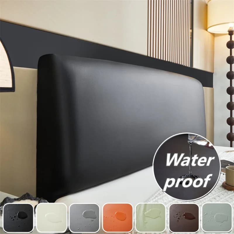 Pu Leather Bed Headboard Cover Waterproof Technology Cloth Bed Head Cover All-inclusive Bedside Protector for Bedroom Decor