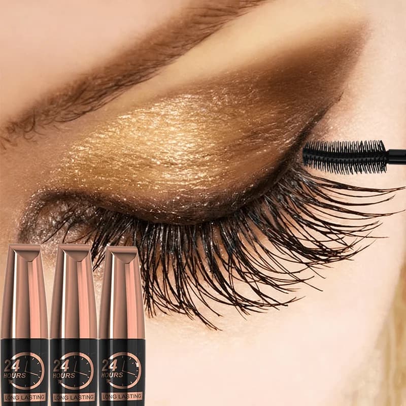3 pieces/set extension black waterproof mascara fiber eyelashes - extends cosmetic female make-up for a durable volume