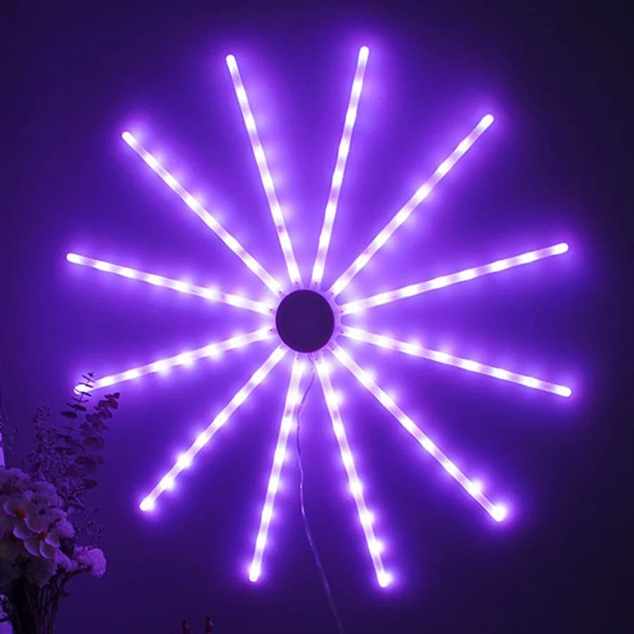 LED Stella esplosiva Ghirlanda di Natale Luci della stringa USB Remote RGB Appeso Fata Fuochi d'artificio Luci per la decorazione domestica della festa in giardino