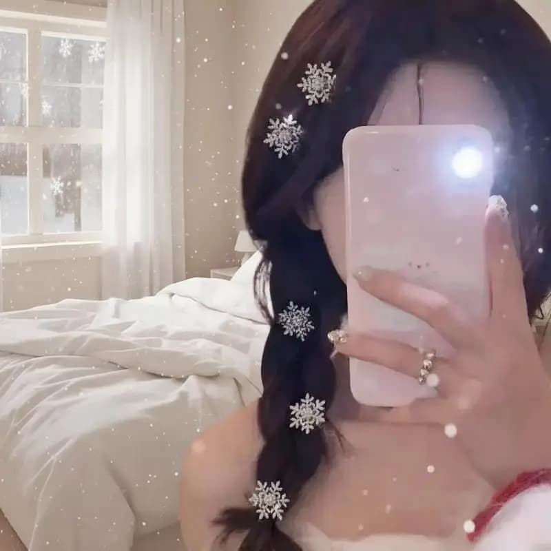 2/4/6pcs Di Natale Del Strass Fiocco di Neve Pinze Lucido Squisiti Perni di Capelli Per Le Donne Ragazze 2026 Gioelleria Raffinata E Alla Moda regali di Capodanno
