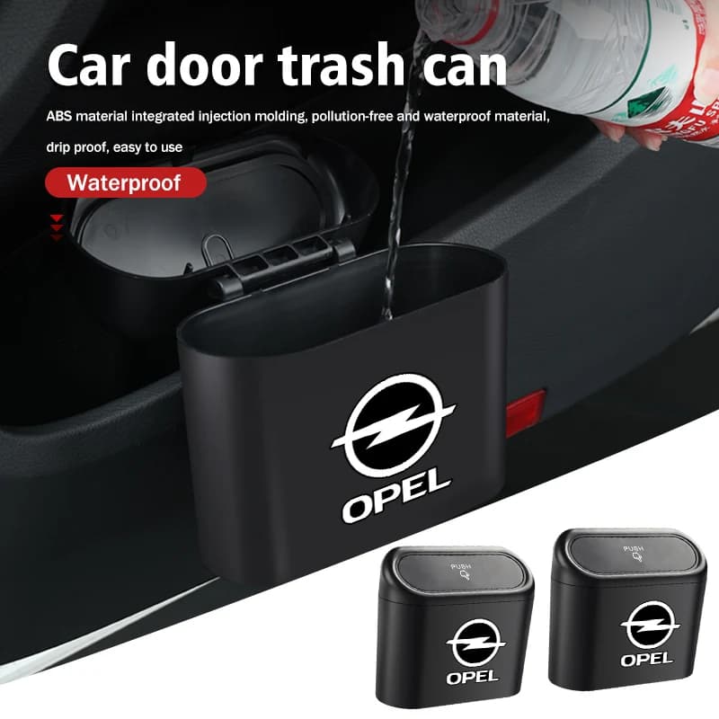 For Opel Portable Hanging Car Bin Can Storage Box Waterproof Case Astra H G J Insignia Corsa Zafira Meriva Mokka