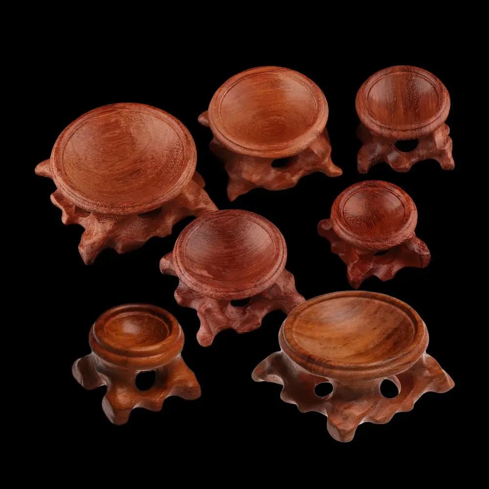 Supporto per sfera di cristallo in legno Base per espositore in legno con ramo acido per la decorazione della casa in pietra con sfera di cristallo