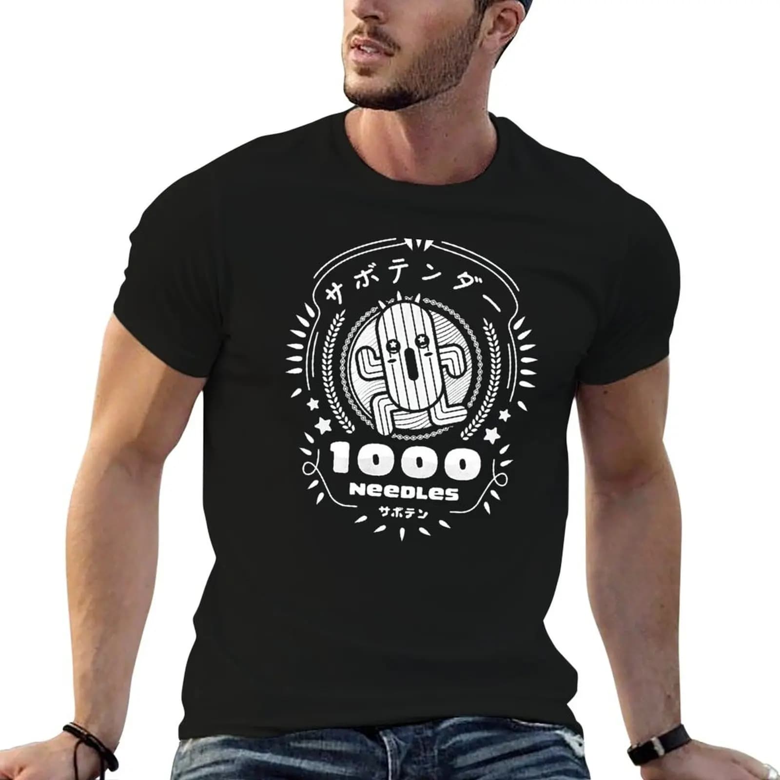 Emblem Of Cactuar Needles T-Shirt man t shirts for men t shirt men 100% cotton luxury brand t shirt man luxury T-shirt