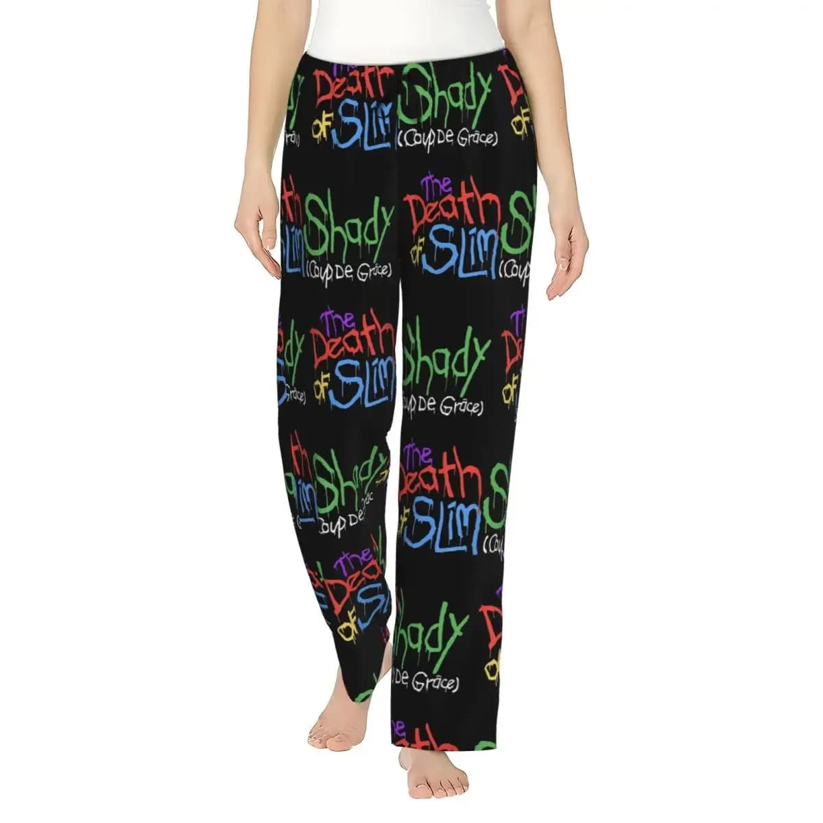 Custom The Death Of Slim Shady Eminem Women Pajama Pants Lounge Sleep Sleepwear Bottoms with Pockets