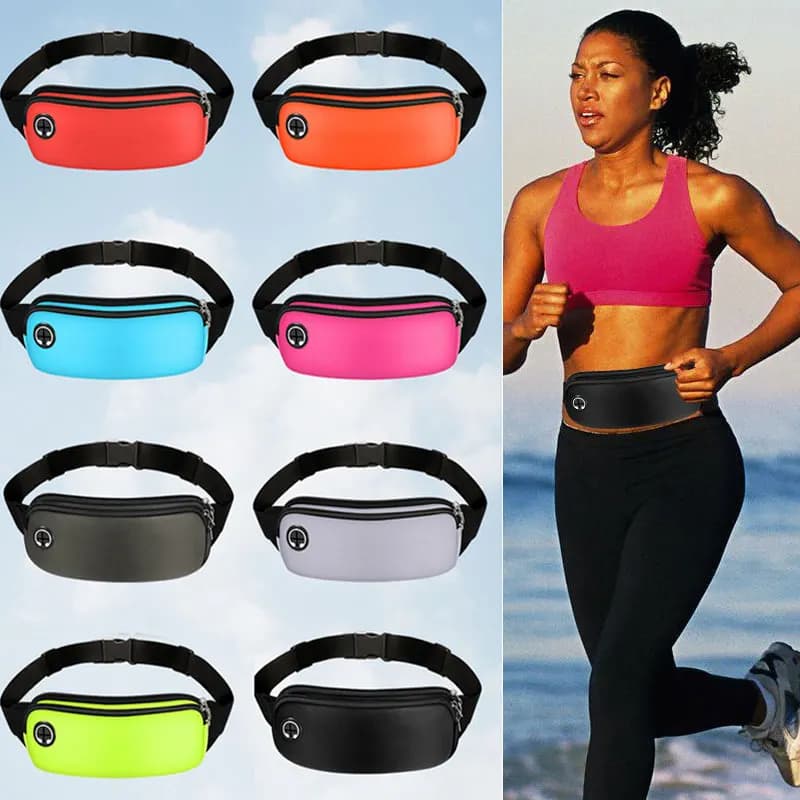 Women's Sports Waist Bag Men's Waist Bag Running Waist Phone Gym Bags Black Running Accessories
