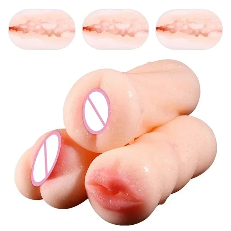 Masturbatore maschile con vagina morbida e realistica, tazza di fica tascabile artificiale in silicone, giocattolo del sesso per bambole da pompino per uomini, prodotti per adulti, giocattoli sessuali