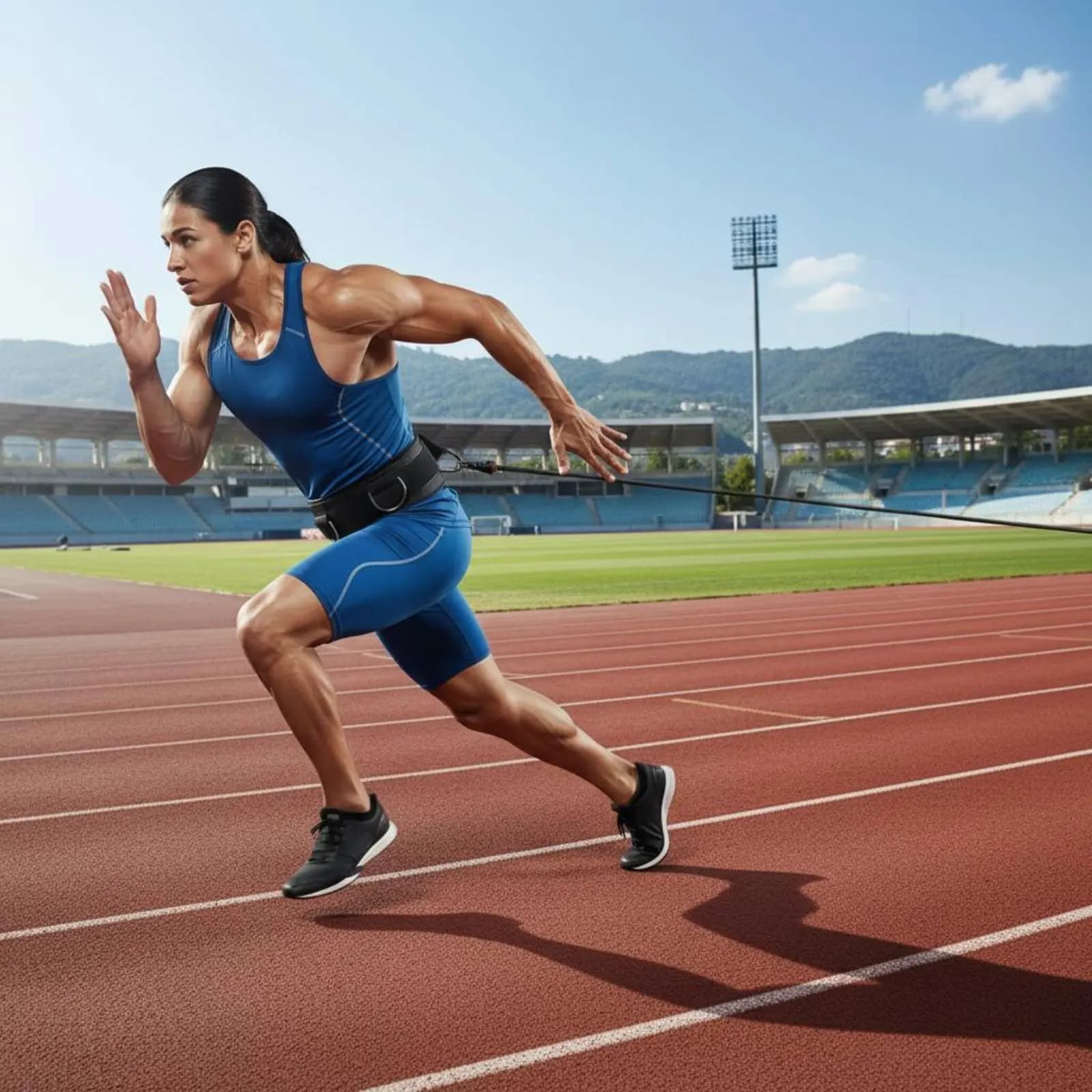 Sprint Resistance Belt Anti-Slip Speed Training Belt Running Resistance Harness Heavy-Duty Sports Gear Adjustable for Sprinters