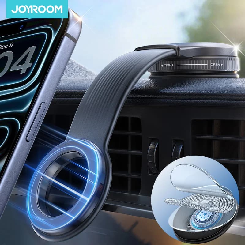 Magnetic Support for Joyroom Auto Phone, Flexible Support in Shape Memory League with Suction cup, Suitable for Dashboard ZS518