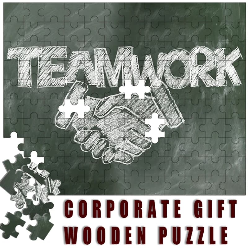 【Puzzle della squadra aziendale】Puzzle con logo personalizzato per aziende | Puzzle in legno | Progettazione e stampa gratuiti | Perfetto per i regali dei dipendenti
