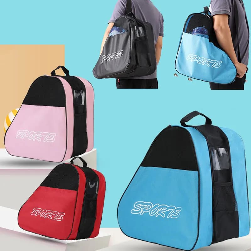 Borsa da ginnastica da viaggio Zaino da pattinaggio su ghiaccio Zaino per bambini Borsa da pattinaggio di figura Borsa per scarpe Borsa da palestra sportiva Borsa da pattinaggio a rotelle con staffa