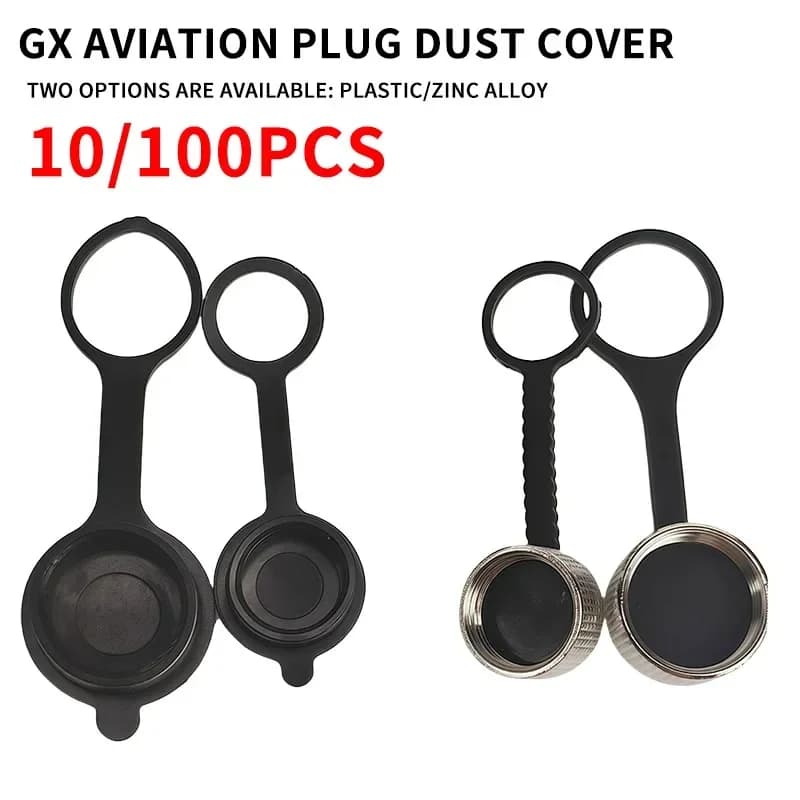 GX12 GX16 GX20 Air Connector Dust Cover, Plug/Rear Protective Cap, Waterproof, Metal/plastic Options