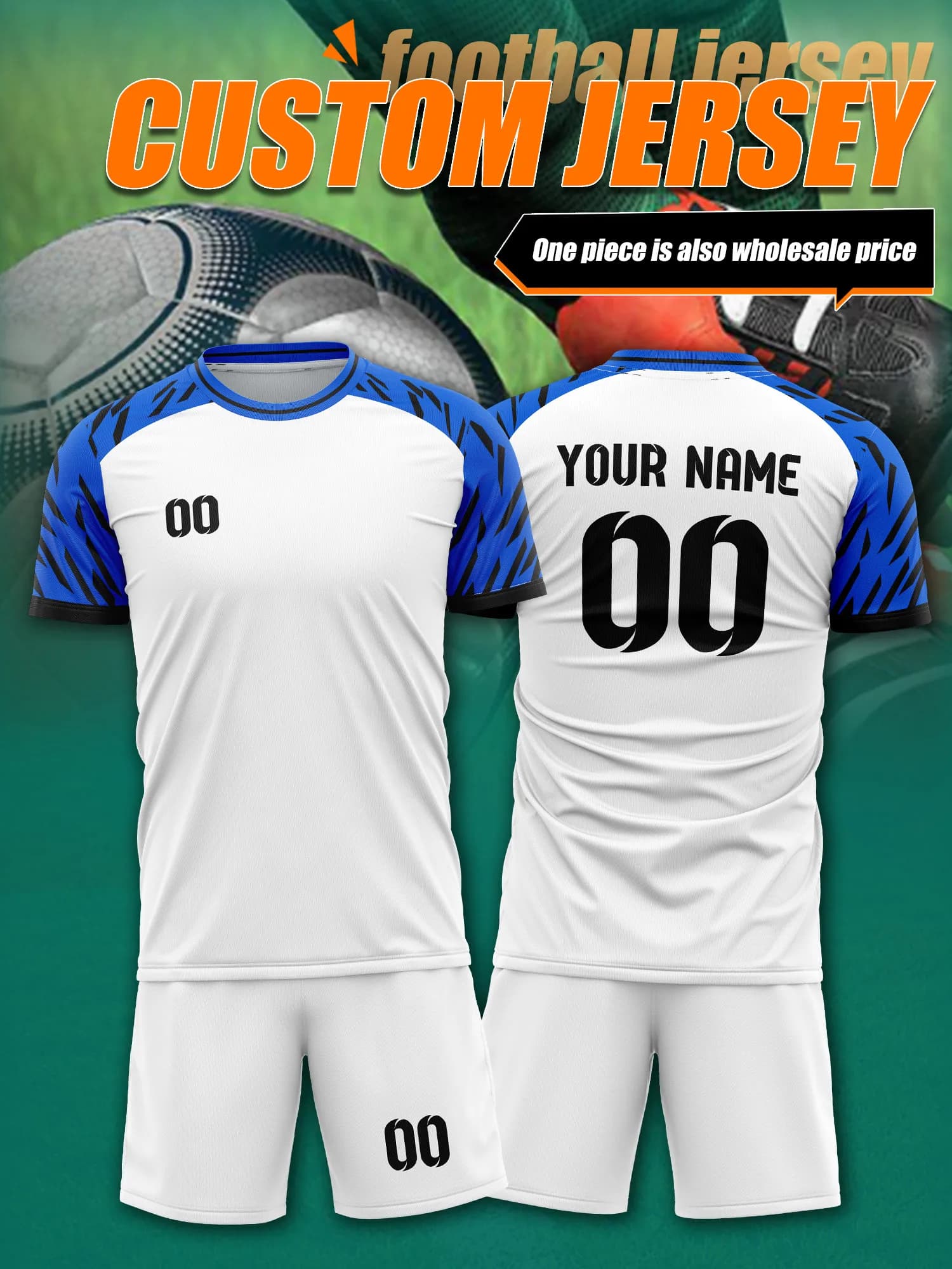 Custom Football Mesh with Image, Number and Name, Coaching Mesh, Sports Clothing with Pad Refreshing to Reduce Heat
