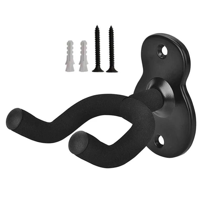 Gancio per chitarra in metallo Supporto da parete Supporto antiscivolo Supporto per chitarra Ukulele Violino Basso Accessori per strumenti per chitarra