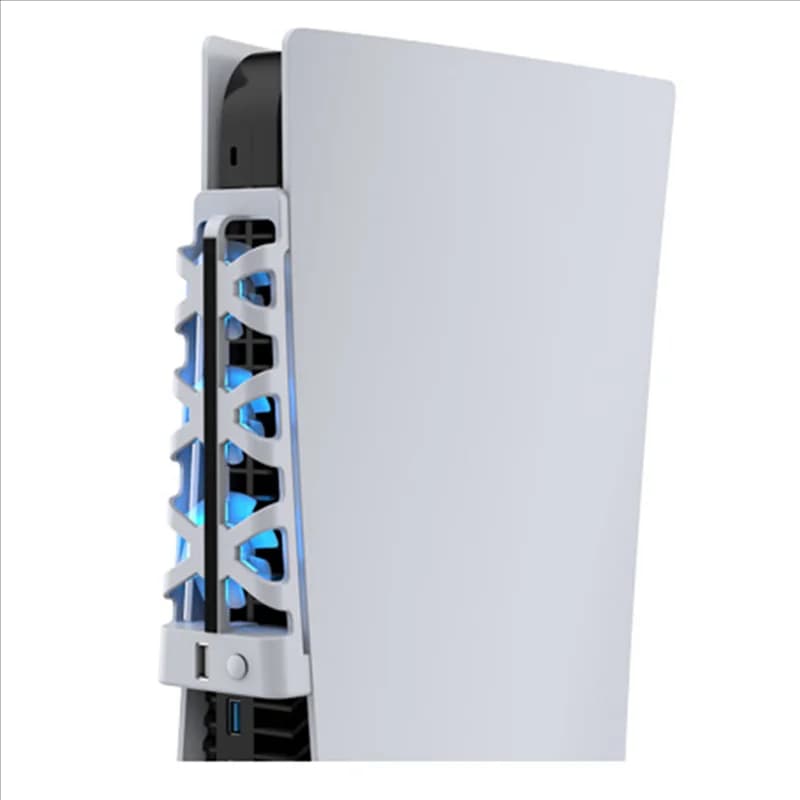 ABKN-Per accessori PS5 Ventola di raffreddamento con luce a LED per PS5 Entrambi dischi ed edizioni digitali Sistema di raffreddamento Accessori da gioco