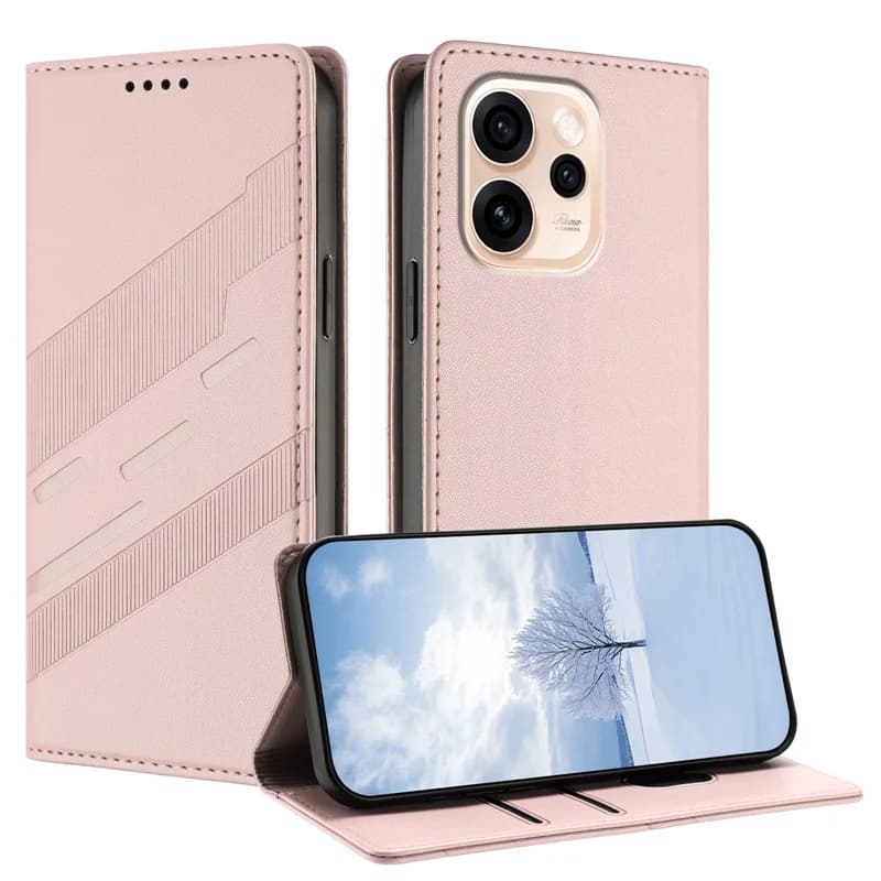 Custodia Magnetica in Pelle per OPPO Reno 15 Pro Max 14 13 12 11 10 9 8 Plus 15F 14F 13F 12F 8T, Cover a Portafoglio Business con Slot per Carte