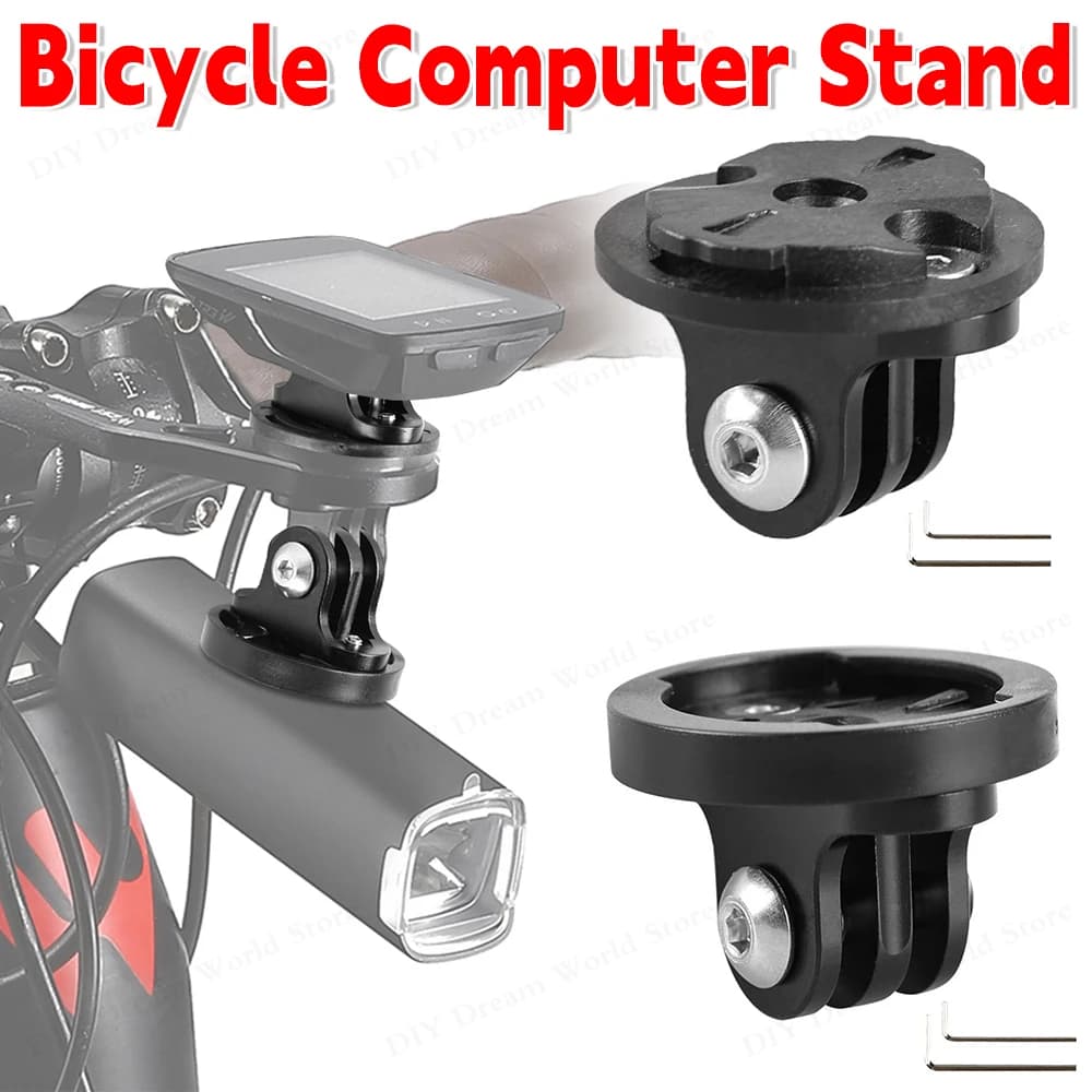 Supporto per fotocamera per bici in lega per Garmin GoPro Supporto universale per computer da bicicletta Adattatore per supporto base per accessori per ciclismo all'aperto
