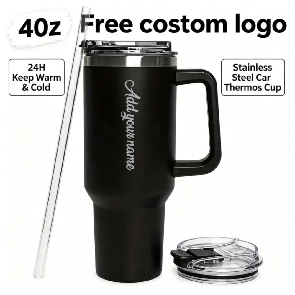 Custom 1200ml Stainless Steel Coffee Cup Travel Thermal Mug Keep Cold Thermos Bottle Tea Coffee Mug Office Business Style Thermo