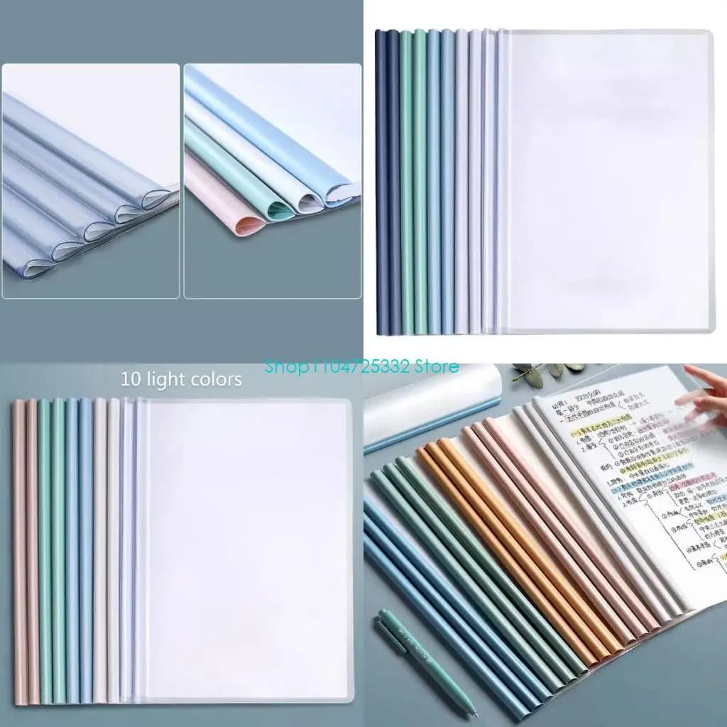 P5EA Set 10 cartelle file in PP trasparente, dimensioni 12 5 forniture per ufficio per scuola dei bambini