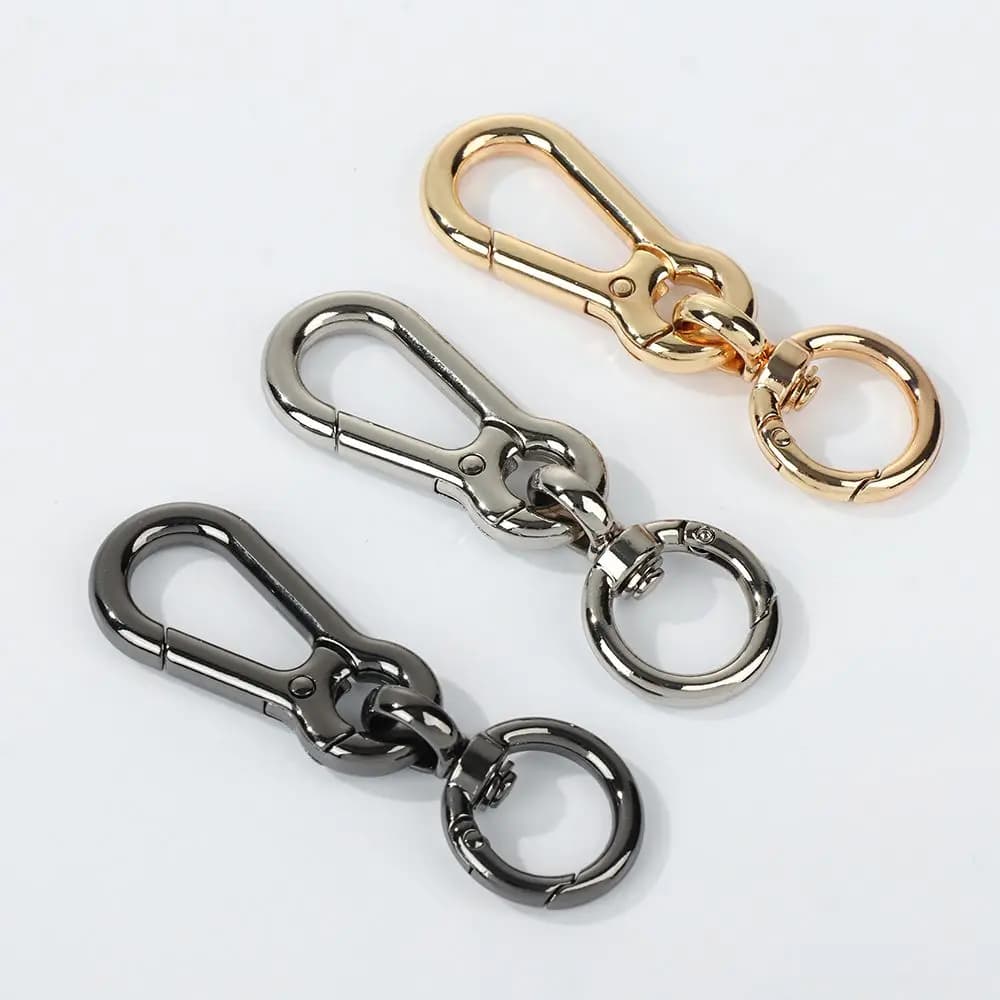 Ganci in lega di zinco Fibbie a zucca a molla Moschettone Borse Borse Chiusura a scatto Clip Push Trigger Placcato Cancello Borsa Fibbia per cintura