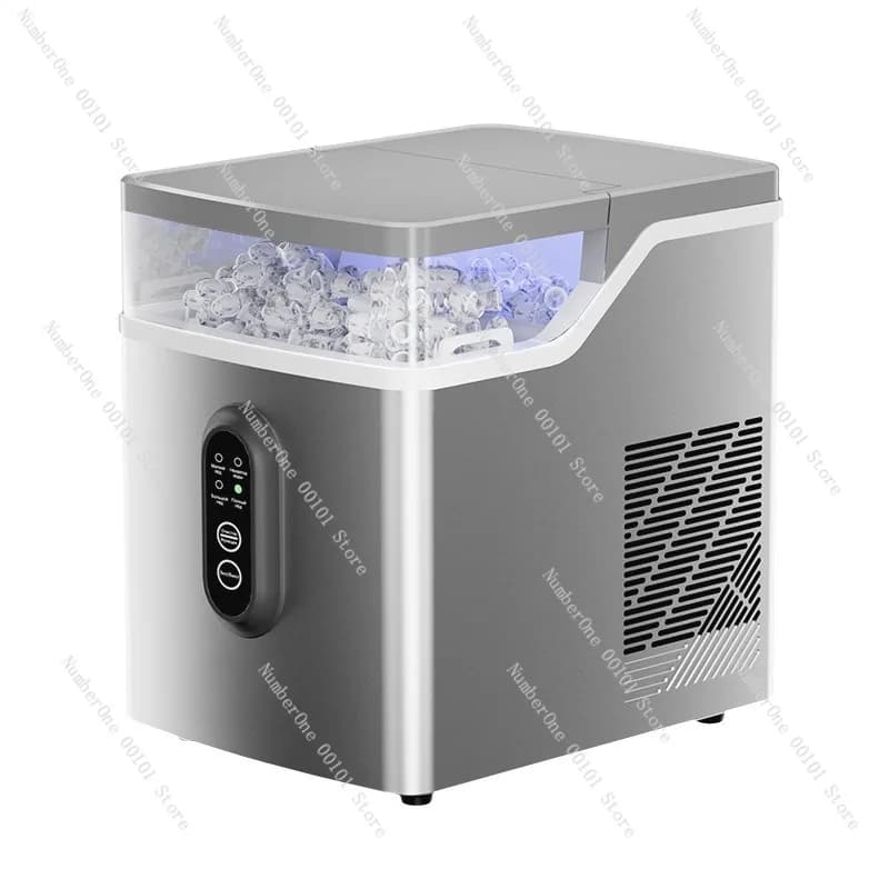 Mini macchina per il ghiaccio in acciaio inossidabile per uso domestico completamente automatica a basso consumo macchina per cubetti di ghiaccio per dormitorio ufficio bar portatile veloce
