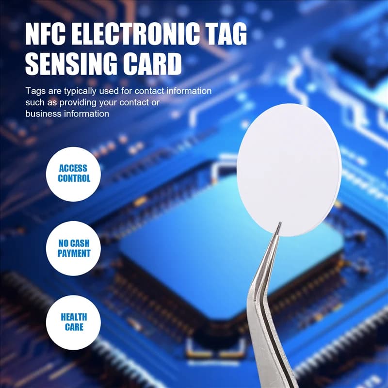 Per etichette NFC Ntag215, carte NFC con monete in PVC vuote compatibili con tutti i telefoni cellulari e dispositivi abilitati NFC-(30 pezzi)