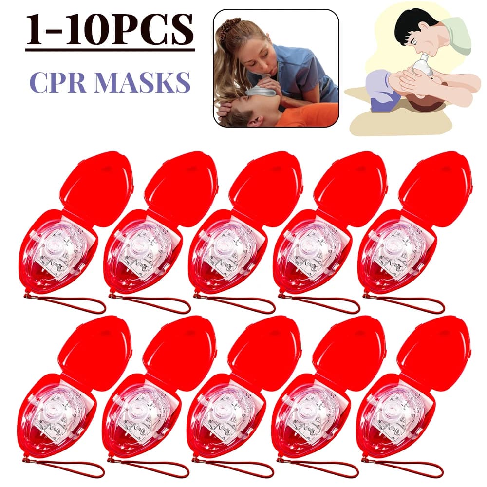 1-10 pcs resuscitator rescue emergency mask breathing mask CPR mouth breathing valve unidirectional professional first aid tools