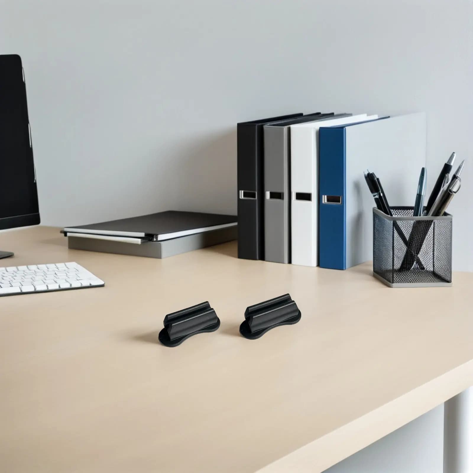 Set di 12 Portapenne Autoadesivi in Silicone, Organizzatore per Scrivania, Blocco Note, Parete, Porta Pennarelli e Matite
