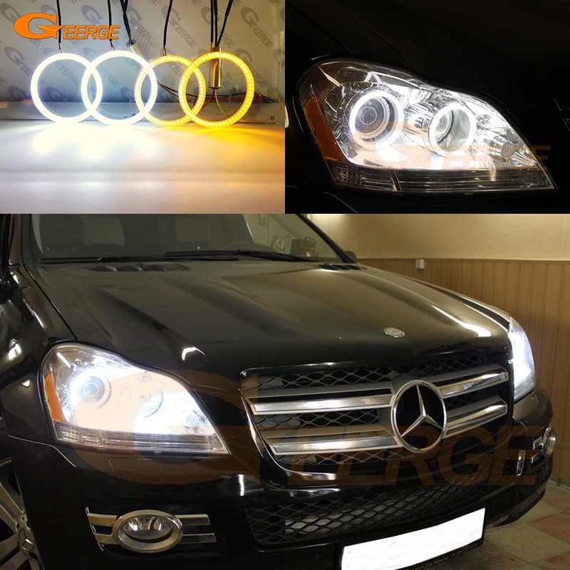 ultra brillante LED Angel Eyes, Kit de anillos de halo, luz diurna, para Mercedes Benz classe GL X164 GL320 350 420 450 500 2007-2012