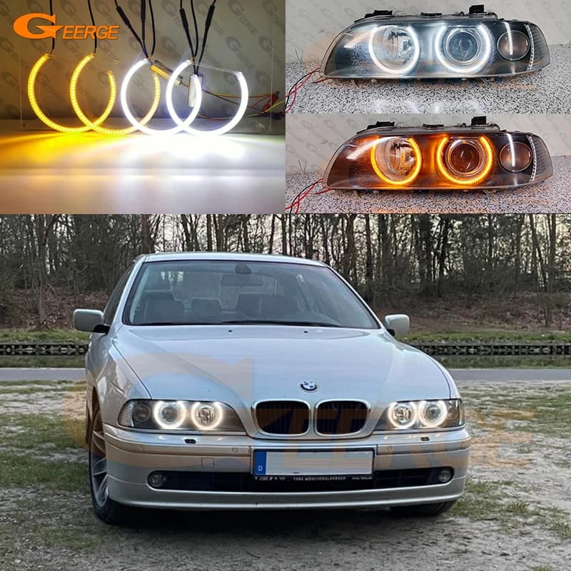 Per BMW E39 540i 530i 528i 525i 523i M5 Facelift 2000 - 2004 Ultra Luminoso Luce diurna Indicatori di direzione LED Angel Eyes Kit Halo Anelli