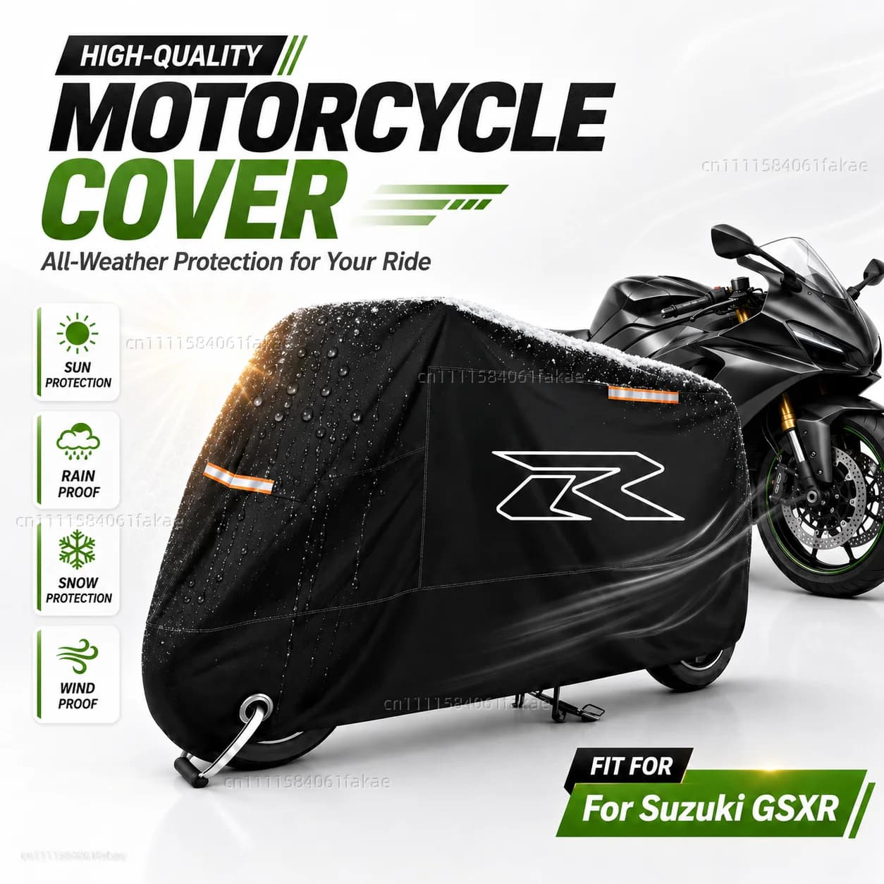 Motorcycle Cover Waterproof Outdoor All Season Dustproof UV Protective Moto Scooter Rain Cover For Suzuki GSXR 600 750 1000 GSX-