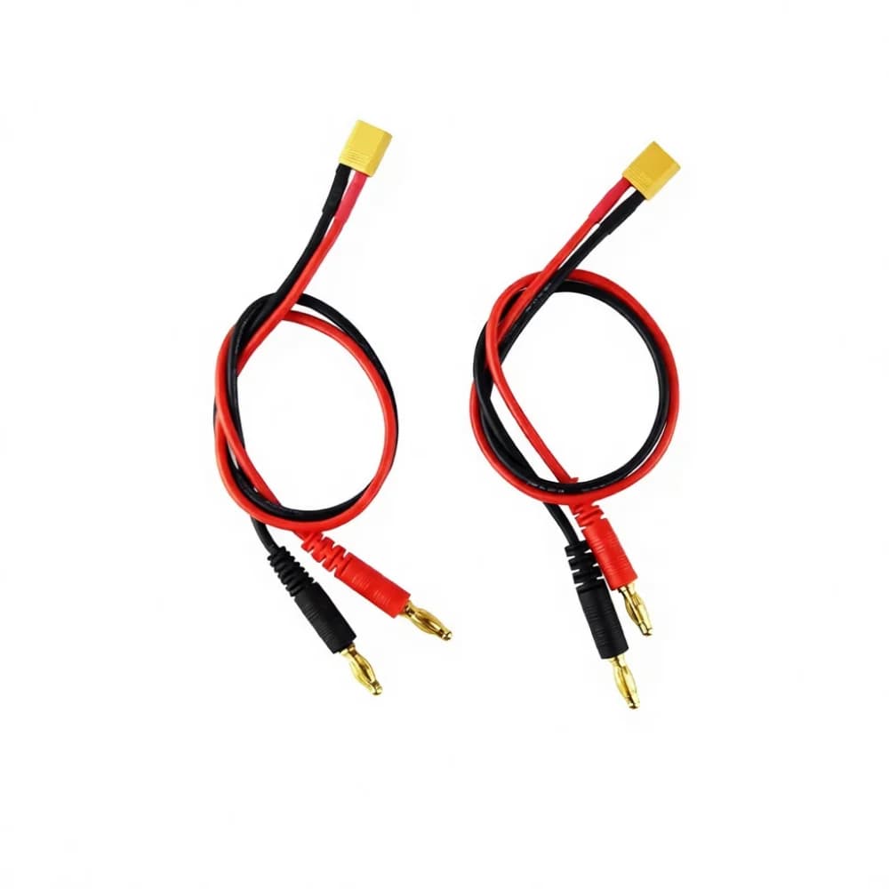 RC Connector Cable XT30 Female To 4mm Banana Plug Wire 30cm Length High Current Power Adapter For Drone Helicopter Battery