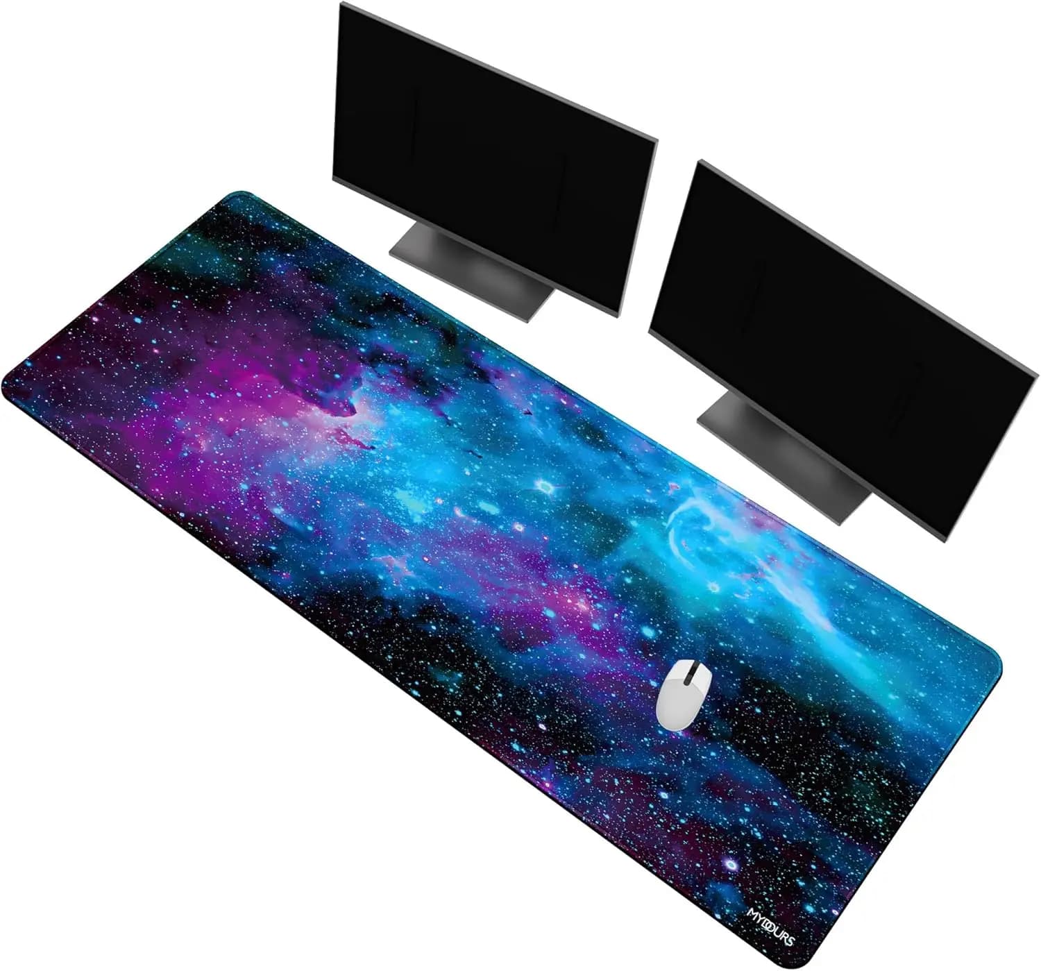 Tappetino per Mouse da Gaming XXL Extra Large, Superficie Liscia e Base Antiscivolo in Gomma per Gaming, Ufficio, Lavoro (Universe)