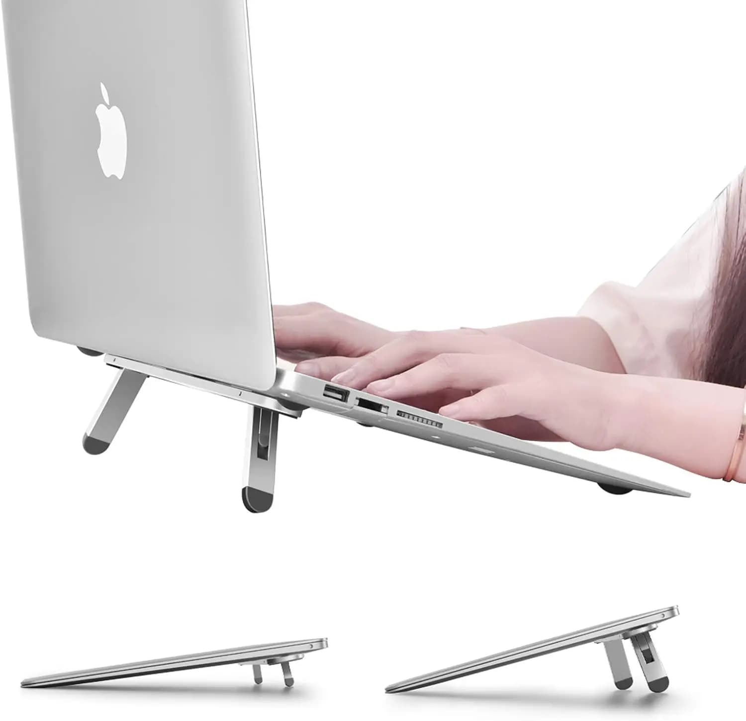 Supporto Ergonomico per Laptop da Scrivania, Rialzo Raffreddante Compatibile con Computer da 10-15.6 Pollici, Migliora la Postura e la Circolazione dell'Aria